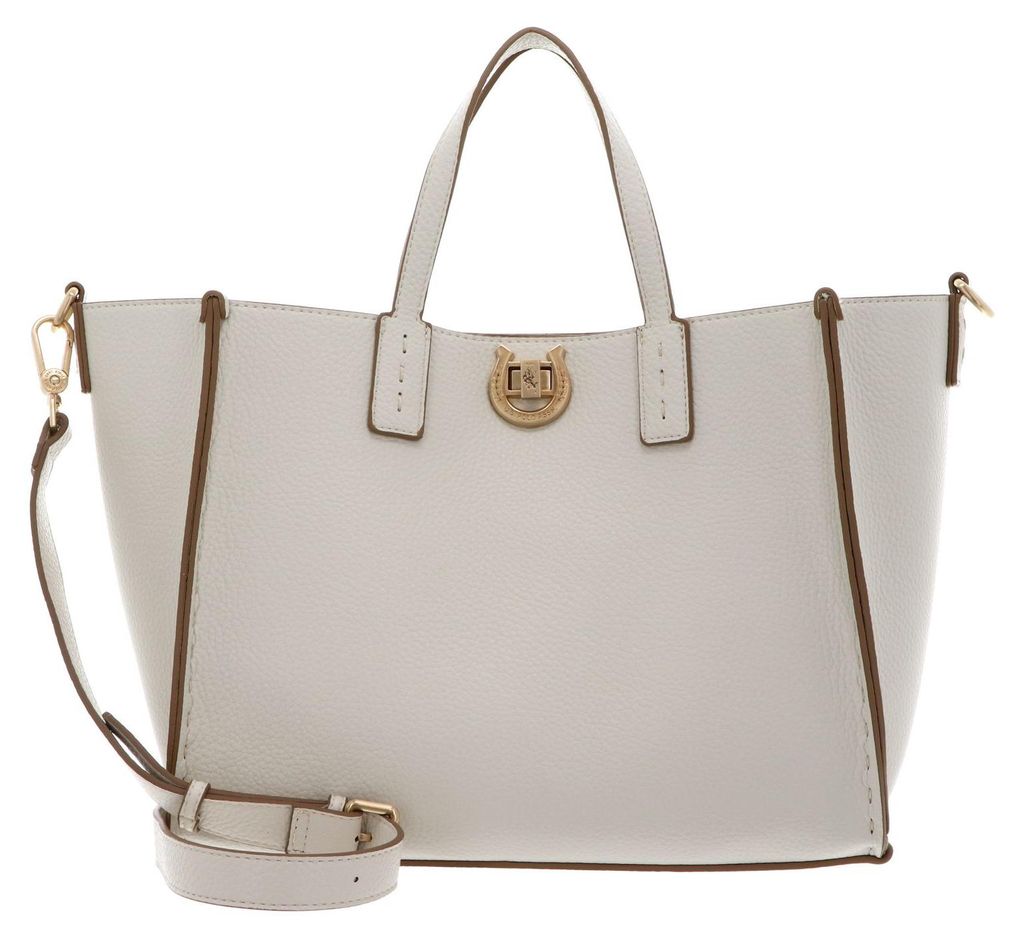 U.S. POLO ASSN. Schultertasche Umhängetasche Middleton Double Handle With Extra Bag Creme White