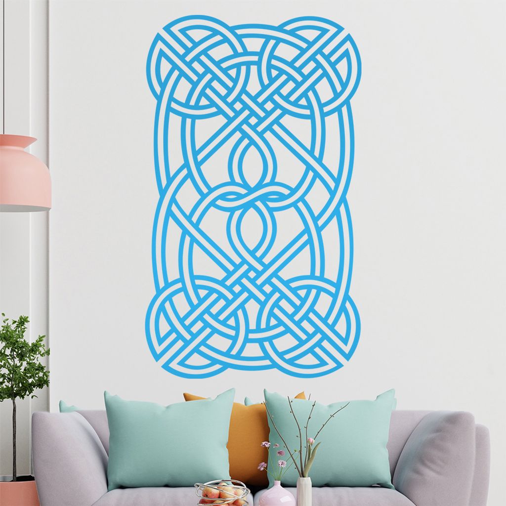 keltischer Knoten - Knotenmuster Wandtattoo in 6 Größen - Wandaufkleber Wall Sticker - Dekoration, Küche, Wohnzimmer, Schlafzimmer, Badezimmer