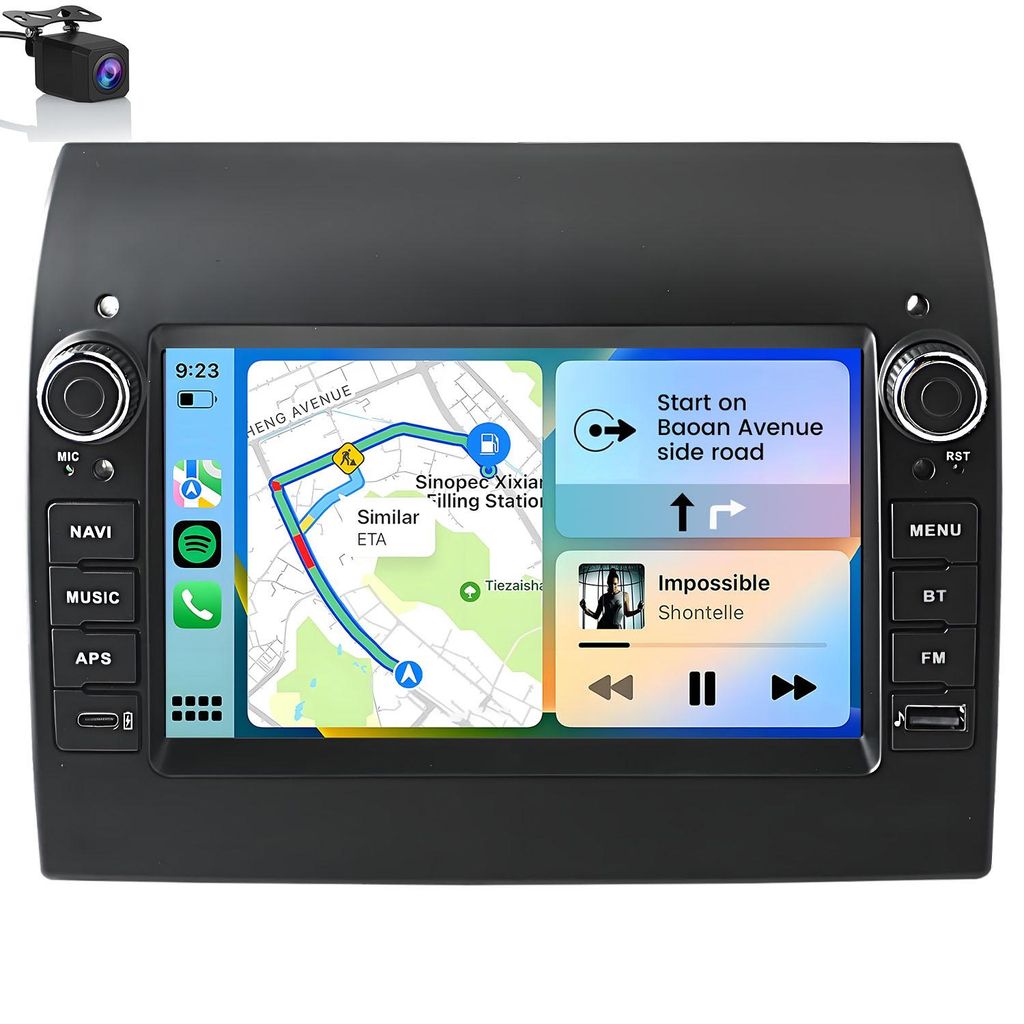 Hexinex 2DIN Android 15 Auto Radio für Fiat Ducato / Peugeot Boxer / Citroen Jumper (2012–2020) 7 Zoll, 4-Core, 2GB+64GB, WLAN