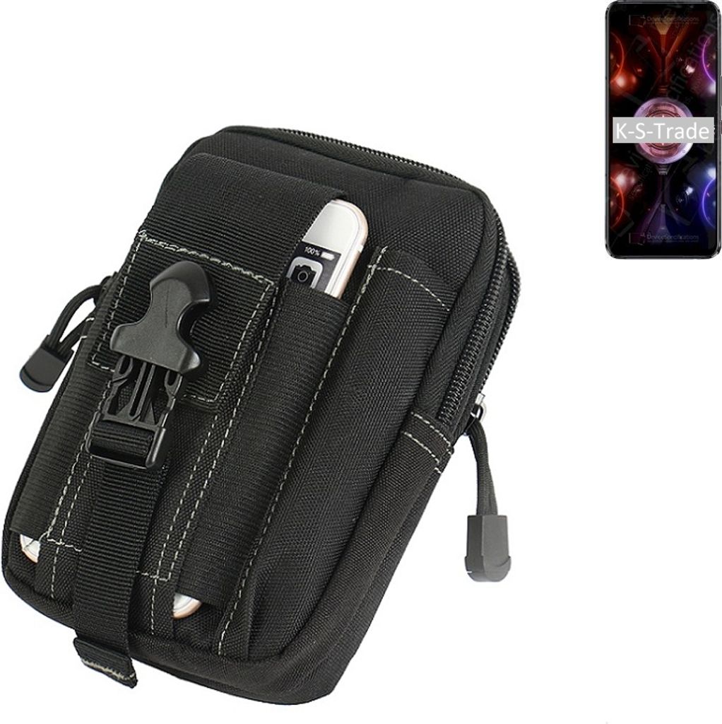 K-S-Trade Gürtel Tasche kompatibel mit Asus ROG Phone 5s Gürteltasche Holster Schutz Hülle Handy Hülle Smartphone outdoor Handy-Hülle schwarz