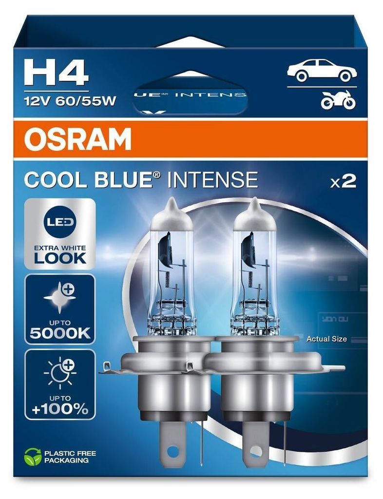 OSRAM COOL BLUE INTENSE NextGen. H4 P43t 12V/60/55W (2er Zdjęcie produktu 
