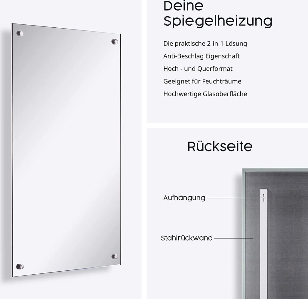 KÖNIGHAUS Spiegel-Infrarotheizung S600 Produktbild 3