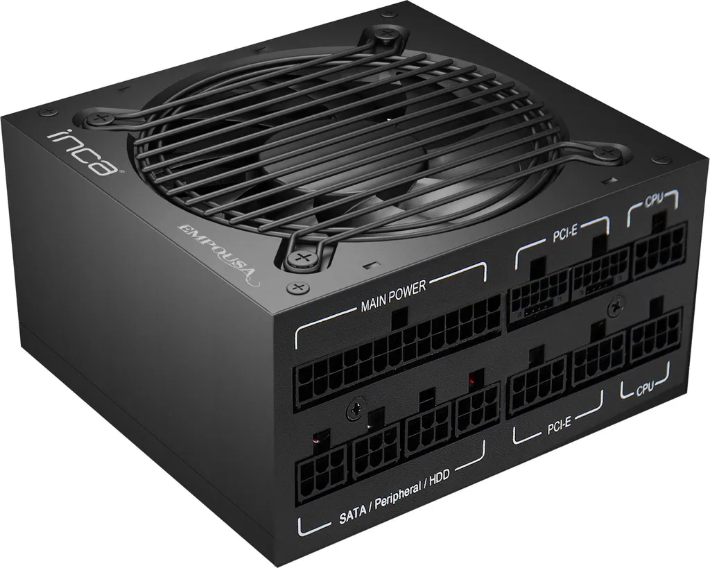 INCA IPS-850XN Alimentatore 850W 80+ Gold - Potenza e Design Nero