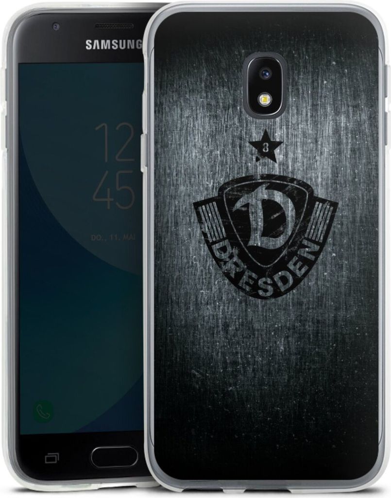 DeinDesign Handyhülle für Samsung Galaxy J3 Duos (2017) Silikon Hülle Case Smartphone Schutzhülle Offizielles Lizenzprodukt SG Dynamo Dresden V...