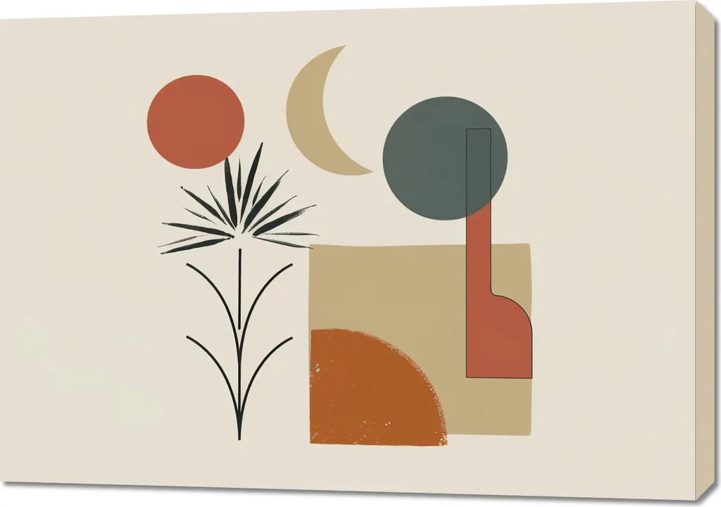 Quadro Tela 100x70 Sole Luna e Vita - Grande Formato Prezzo Outlet