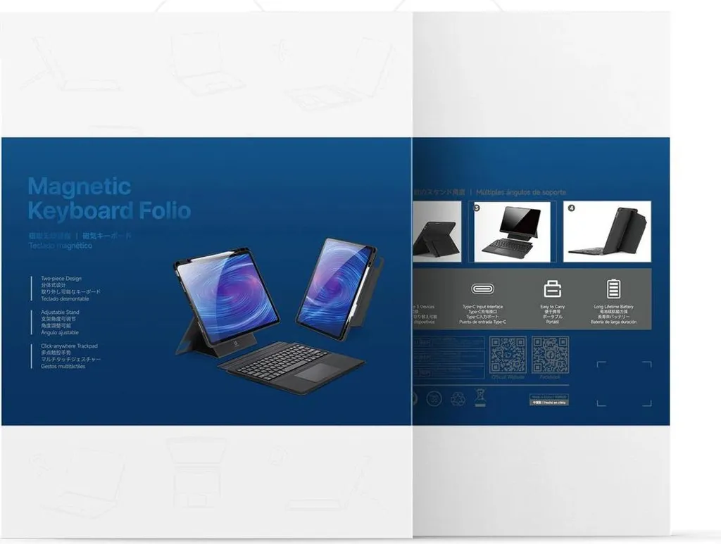 Housse avec Clavier Bluetooth pour Tablette Samsung Tab S10 FE Plus - 10