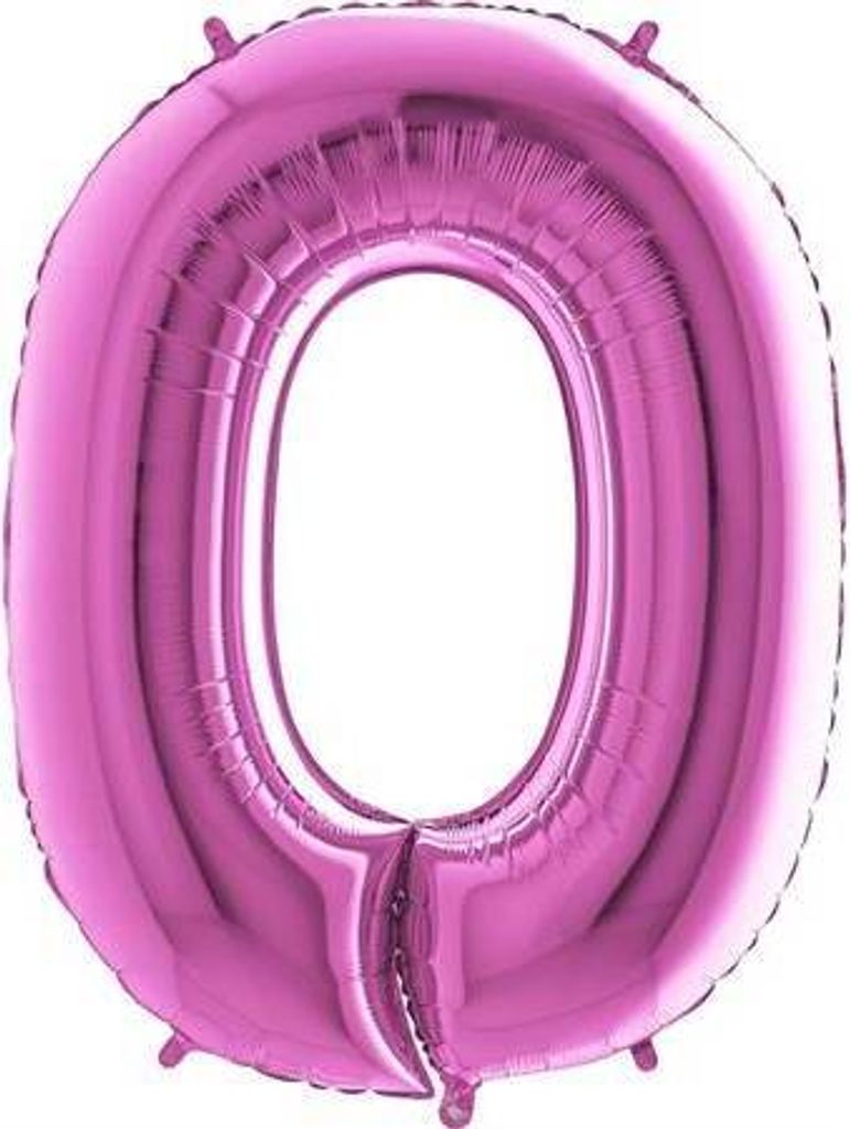 Palloncino gonfiabile numero 0 rosa 102 cm extra large Immagine del prodotto 