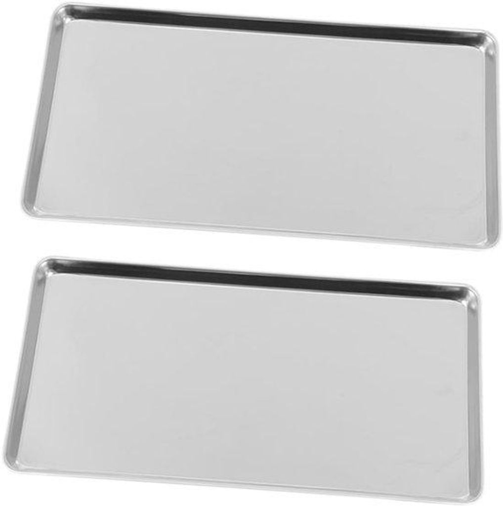 Zwei Stücke Rechteckige Edelstahl-Steamedish für Sandwiches, 304, Servierplatten für Heimpartys, 20*8,5cm