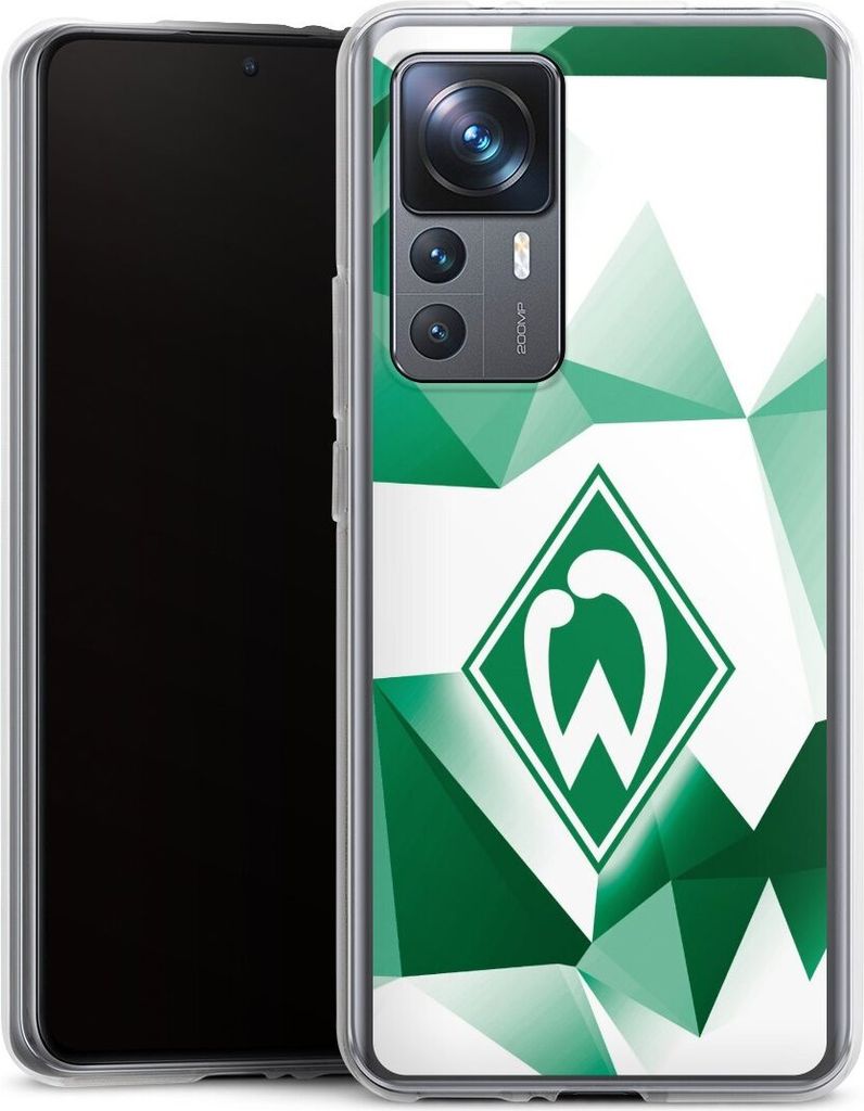 DeinDesign Handyhülle für Xiaomi 12T Pro 5G Silikon Hülle Case Smartphone Schutzhülle Offizielles Lizenzprodukt SV Werder Bremen Tarnmuster