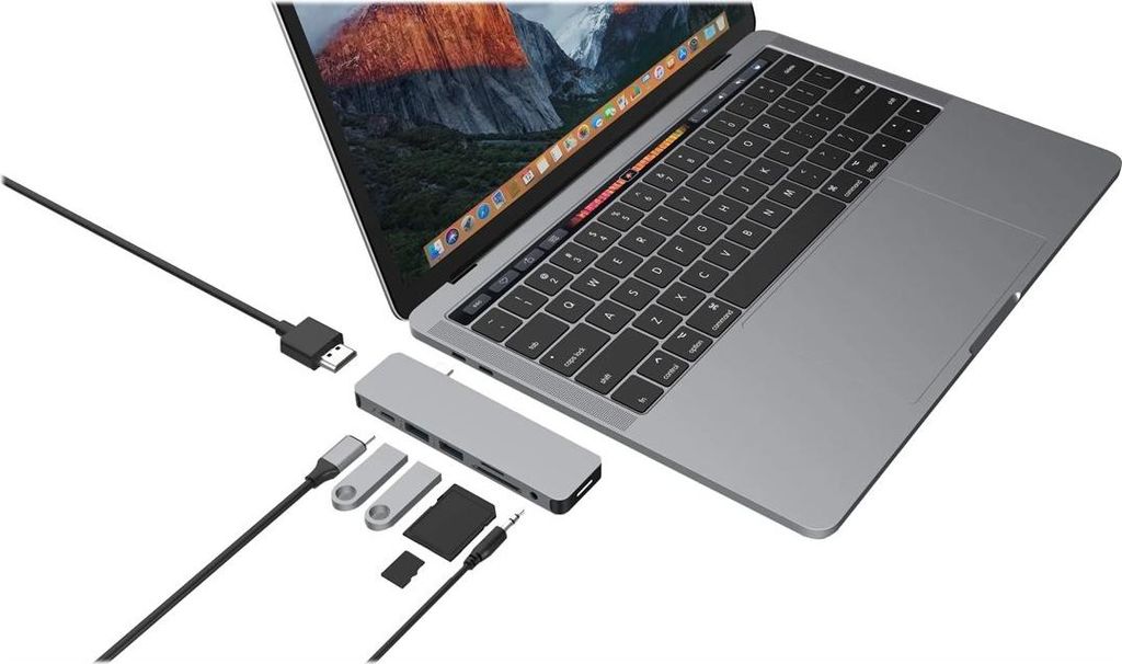 HYPER GN21D-GRAY Laptop-Dock/Port-Replikator Grau Produktbild 