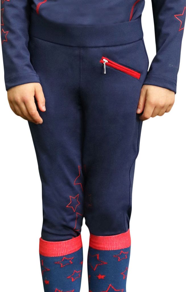 HyPERFORMANCE - "Stella" Reitleggings für Kinder BZ3056 (128) (Marineblau/Rot)