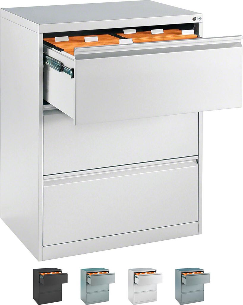 Hängeregistraturschrank mit 3 Schubladen Hängeregister 104x78x59 cm Zweibahnig