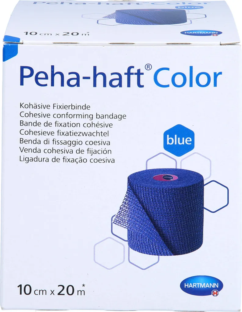 Hartmann Peha-haft Benda elastica di fissaggio a colori, blu 10 cm x 20 m | confezione (1 pezzo) - 3