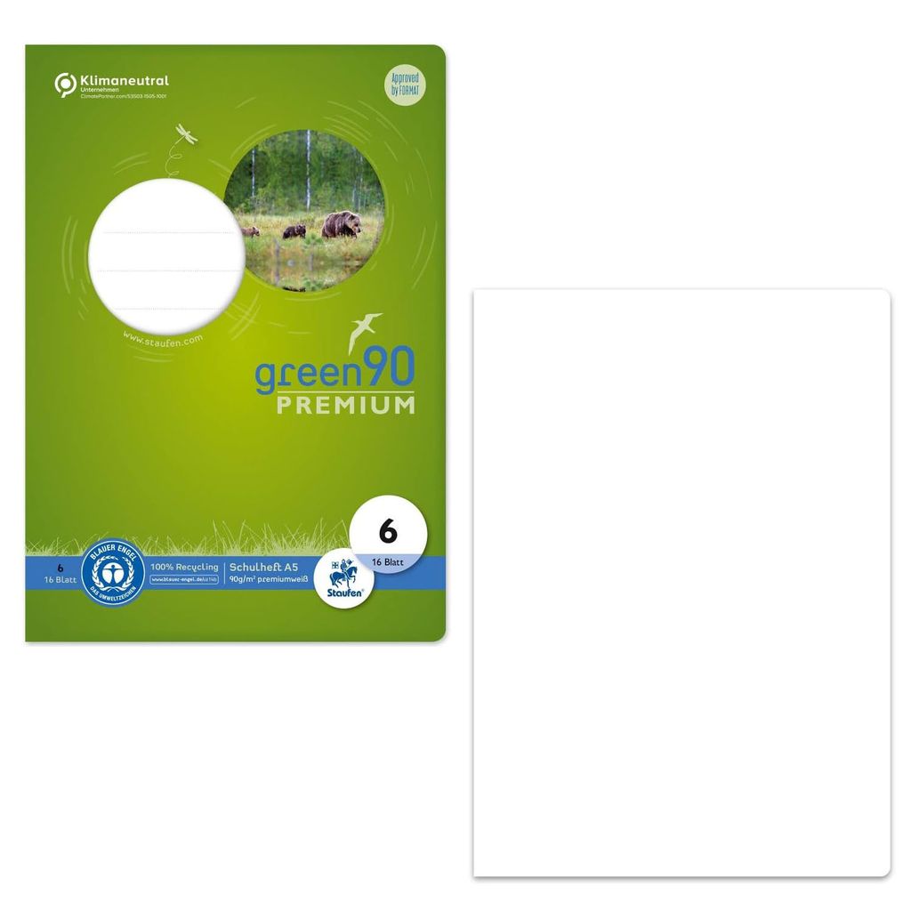 Staufen Schulheft Premio A5 16Bl Lin6 bl - Produktbild 
