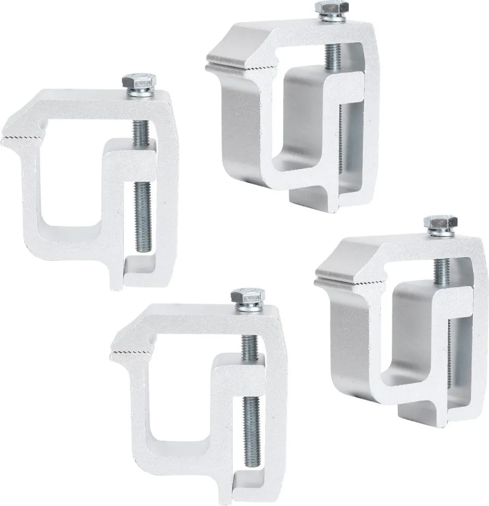 Pinces de fixation anti-rayures pour benne de camion, acier, lot de 4