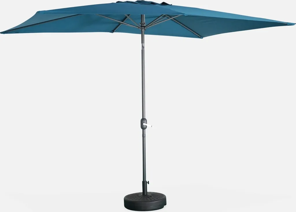 Ombrellone 2x3m Rettangolare Blu: Pratico, Robusto, Conveniente