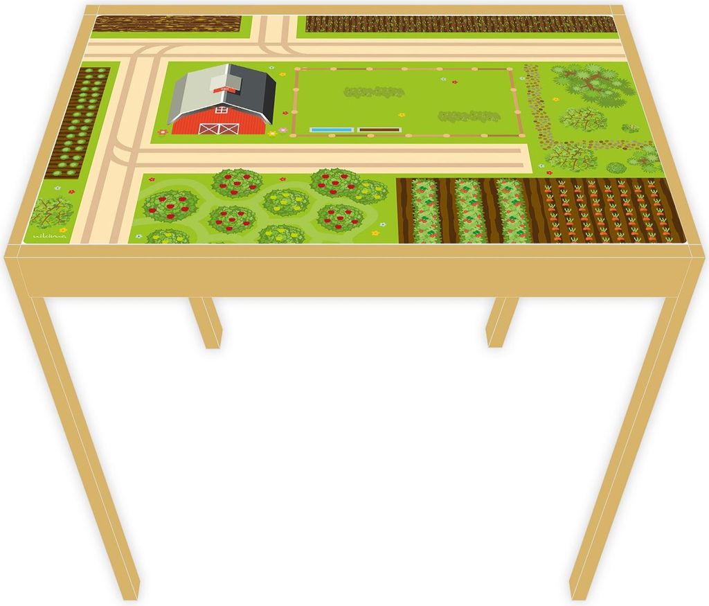 nikima - Spielfolie/ Möbelfolie für IKEA LÄTT Spieltisch Bauernhof Aufkleber Sticker Kinderzimmer (Möbel nicht inklusive)