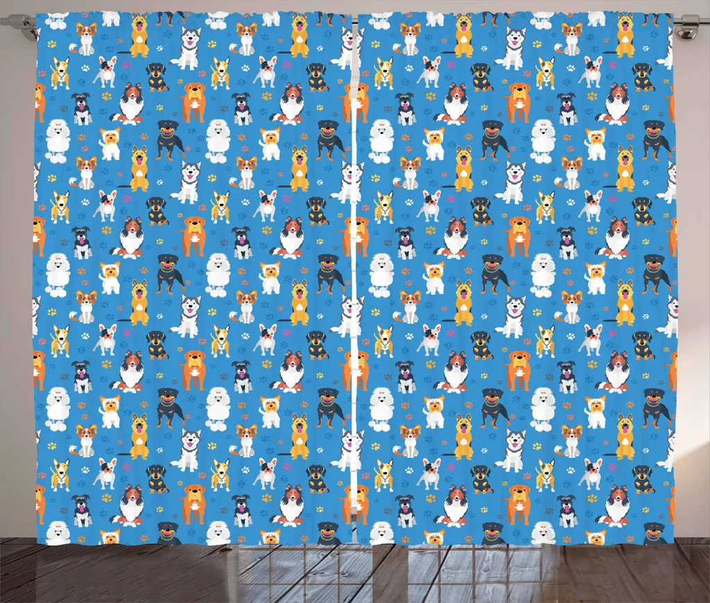 Tenda ABAKUHAUS Joyful Pets Cani e Cuccioli 280x175 cm