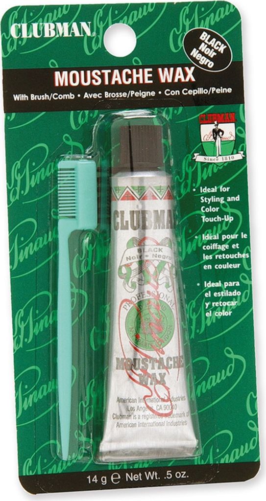 Clubman Pinaud Bart und Schnurrbart Wachs Schwarz 14g
