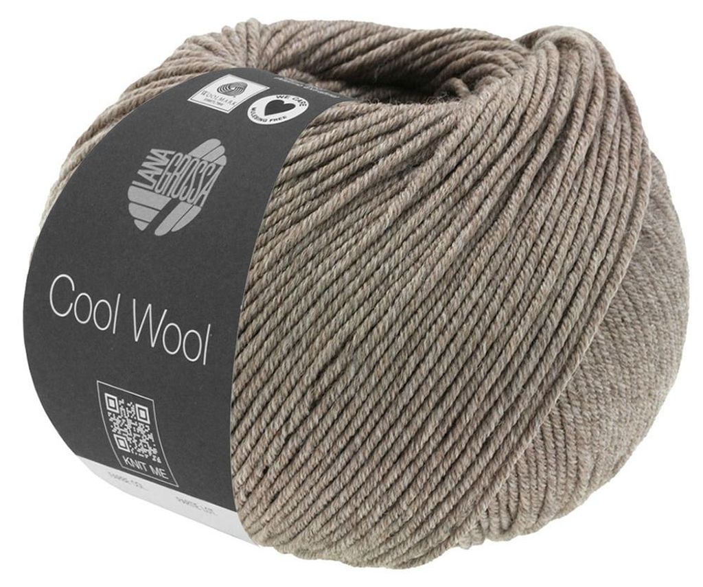 Lana Grossa - Cool Wool Melange 1421 graubraun meliert Produktbild 
