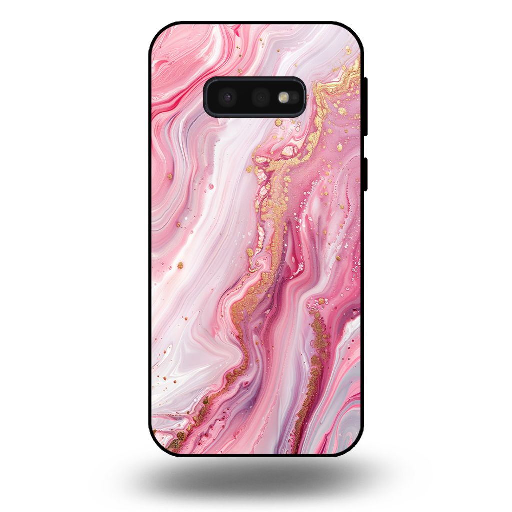 Smartphonica Telefon Fall geeignet für Samsung Galaxy S10E mit Marmor Druck - TPU zurück Abdeckung Fall Marmor Design - Rosa