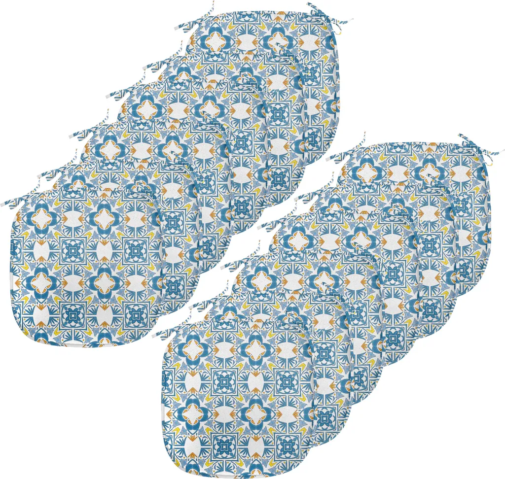 Coussins pour Chaise de Salle à Manger Bleus - Lot de 12 Décoratifs