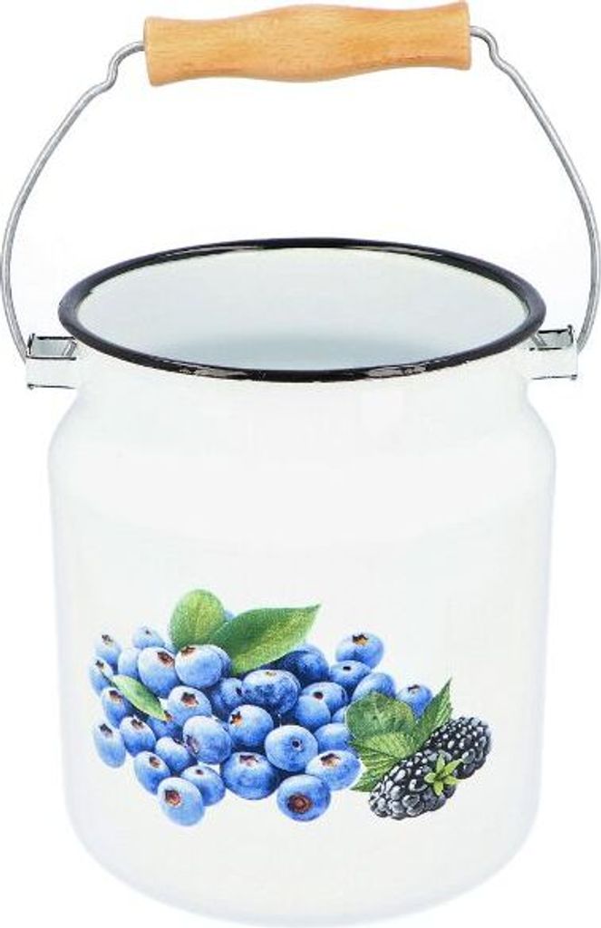 Milchkrug Milchkanne, 3l, weiß, Heidelbeeren Produktbild 2