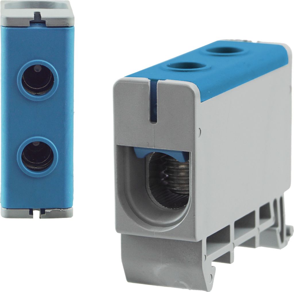 Universalklemme Hutschiene Leitungsklemme Anschlußklemme Klemmblöcke 50mm² Blau