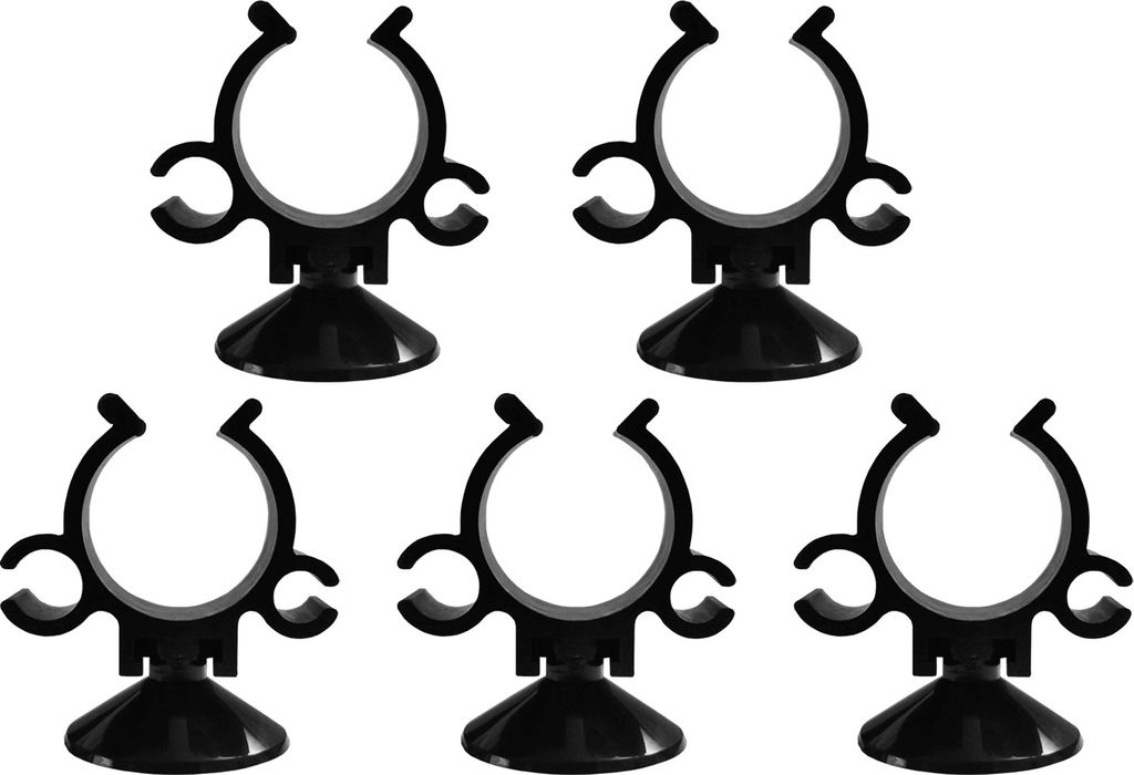 5 Stück Aquarium-Saugnapf, doppelseitige Schnalle für quadratische und runde Rohre, Aquarium, Sauerstoffschlauch, Schlauchpumpe, Netzkabel, Schna...