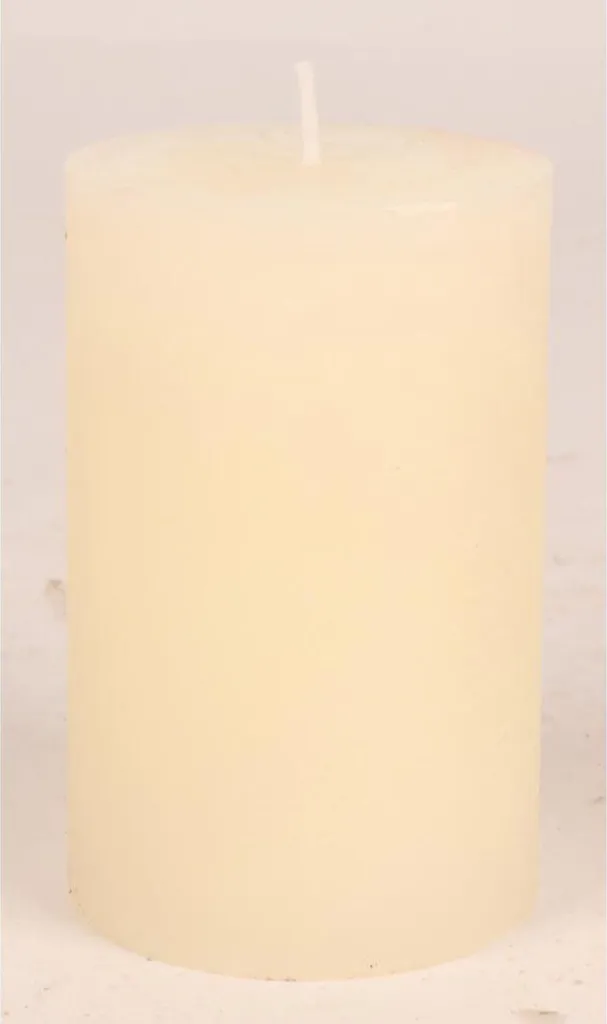 Bougies cylindriques rustiques 12x8cm - Lot de 4 lampes d'ambiance