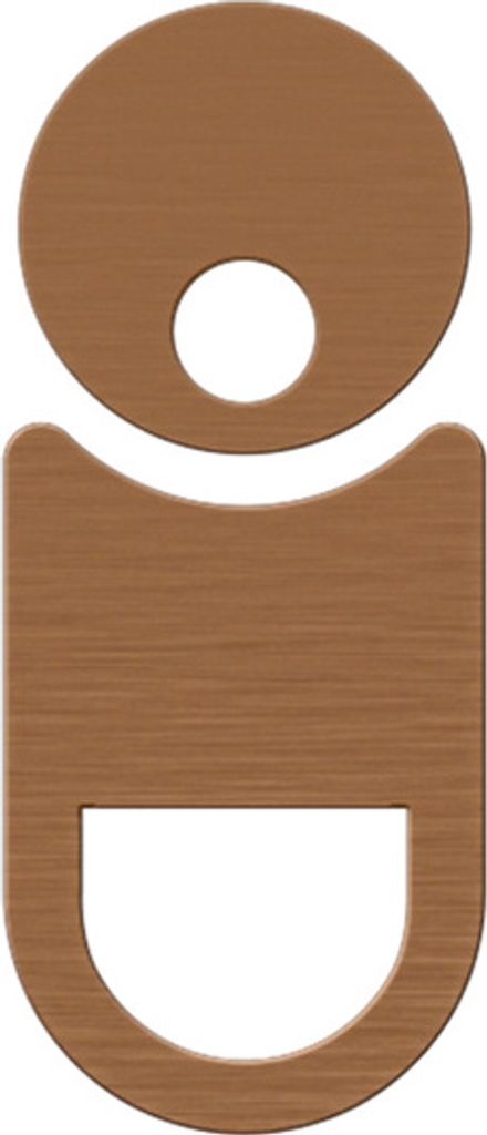 Wickelraum Piktogramm Edelstahl mit Farbvarianten, Farbe:Kupfer