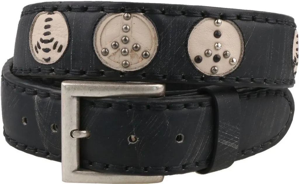 Ceinture Sendra 1078 en cuir noir pleine fleur avec boucle interchangeable