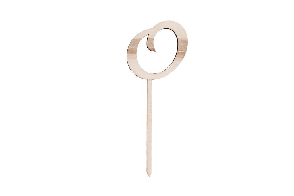 Sallys Cake Topper Buchstaben - aus Holz - O