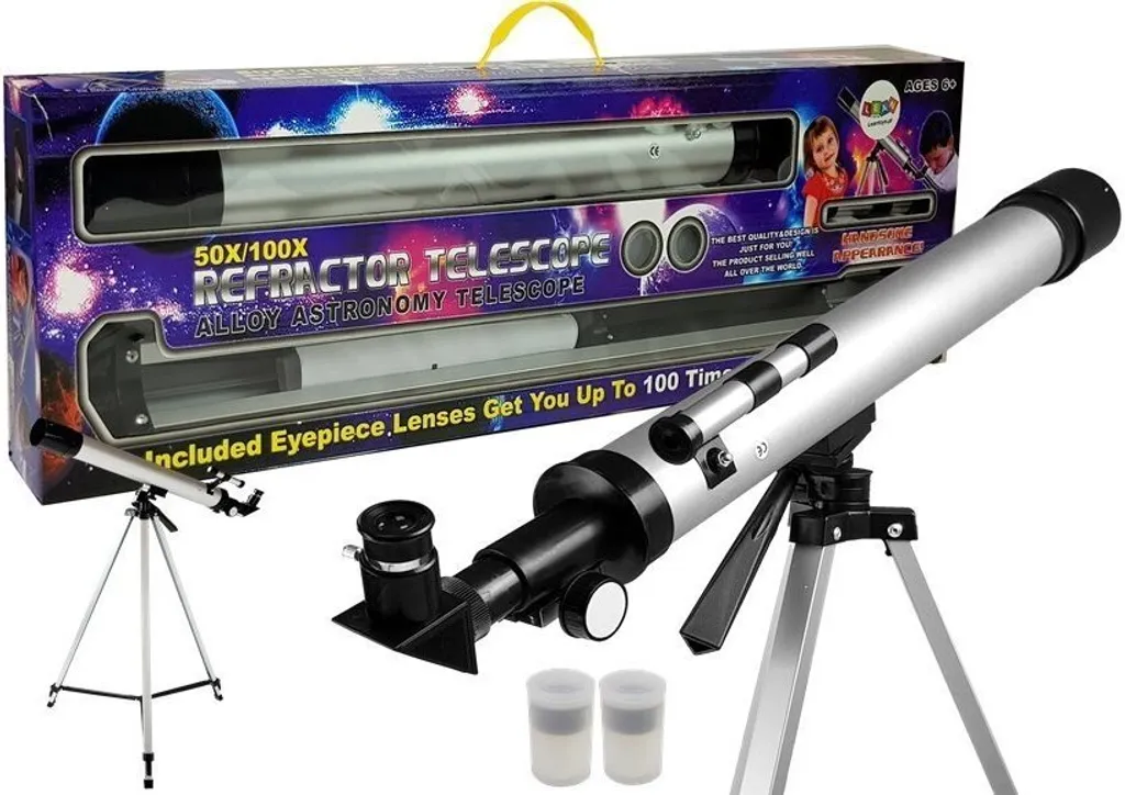 Télescope enfant pour débuter l'astronomie - Cadeau éducatif 50x 100x