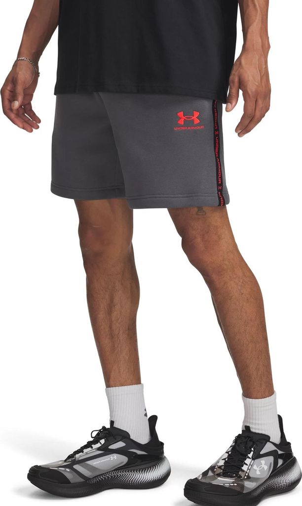 Under Armour Ua Icon Fleece Short Taping - castlerock, Größe:XL