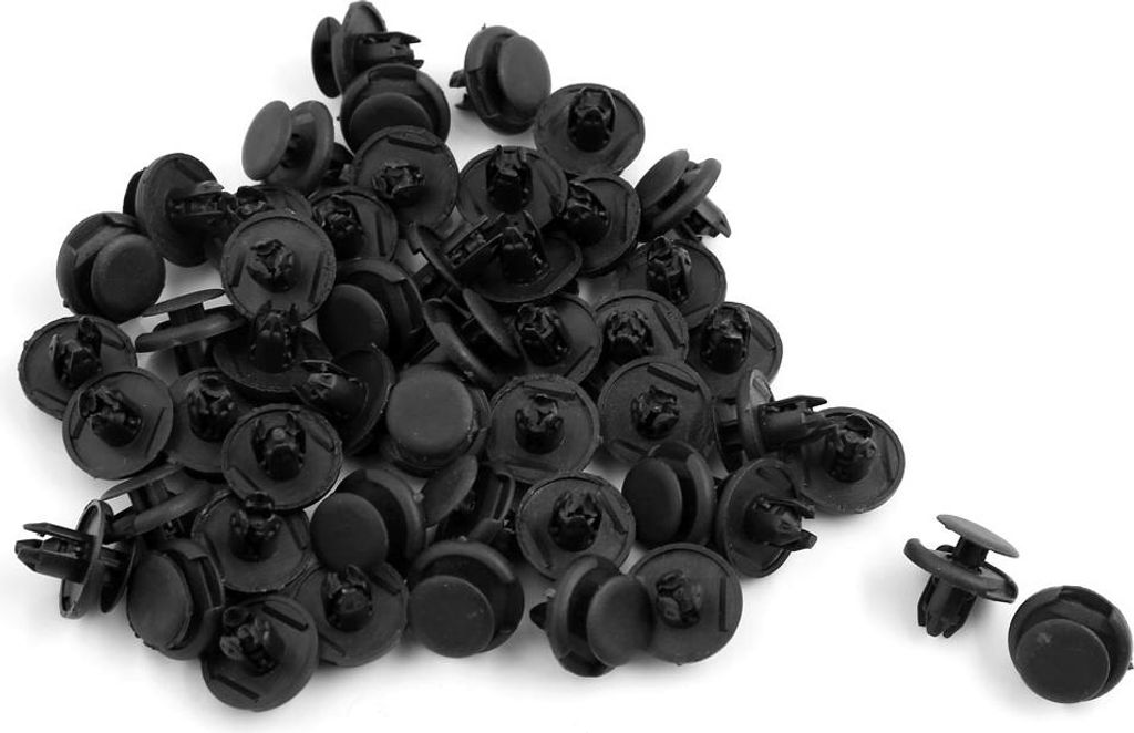 50Stk 8*17mm Schwarz Unterboden Spritzschutz Stoßstangen Befestigung Clip de
