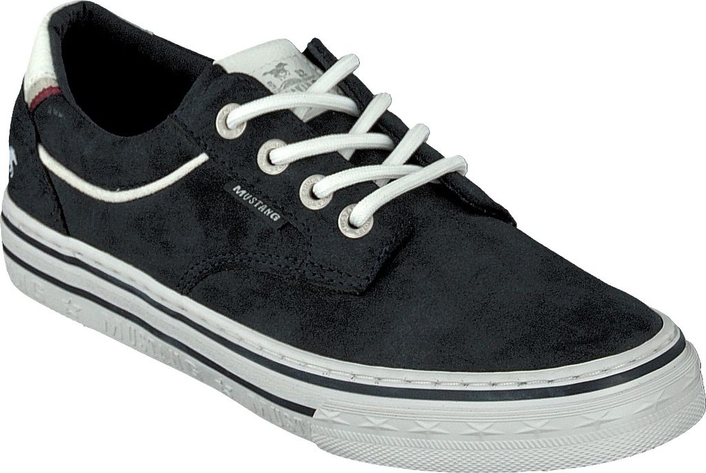 Mustang Damen Sneaker Schnürung Halbschuhe 1354-313, Größe:41 EU, Farbe:Blau