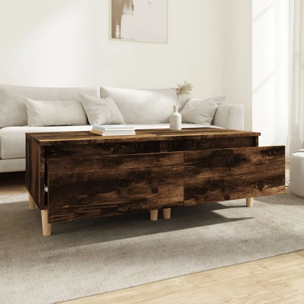 Coppia Tavolini SYFAX™ Rovere Fumo 50x46x35cm | Arredo Legno Multistrato - 3