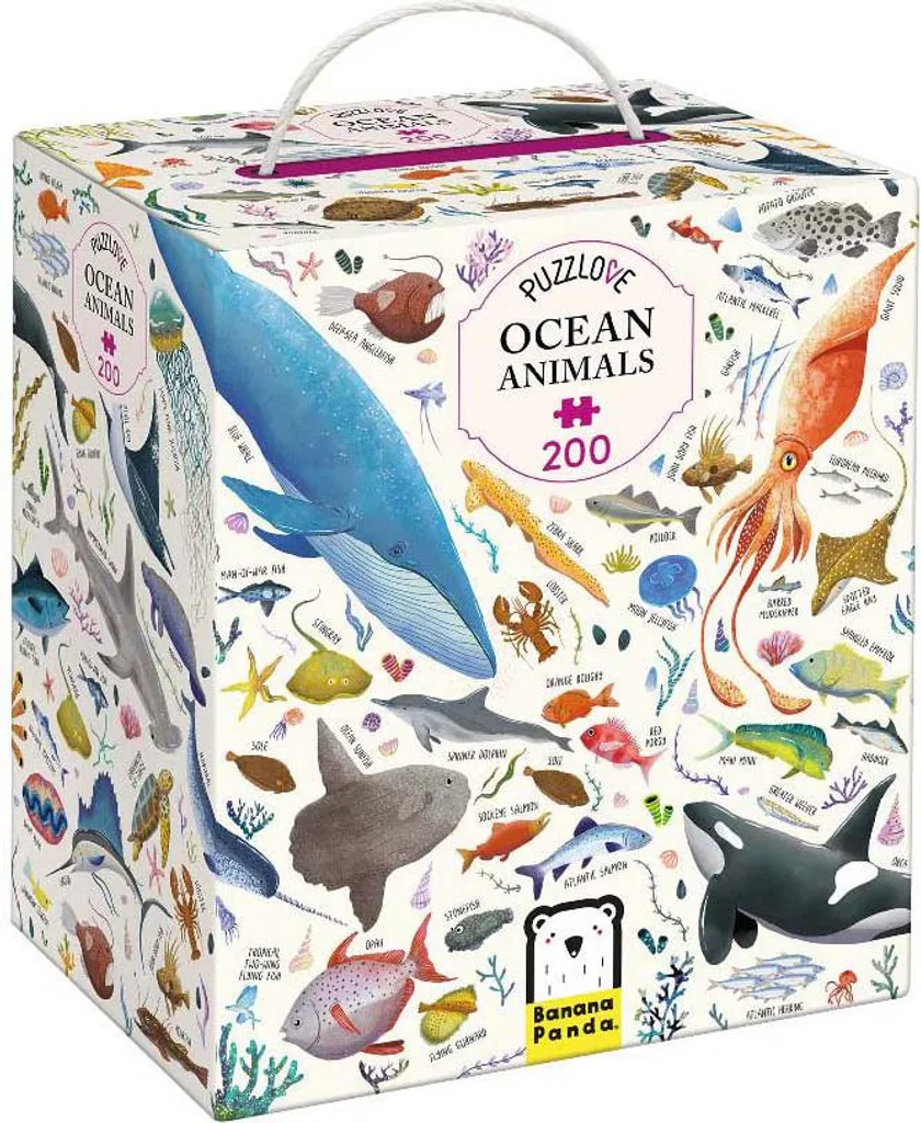 Puzzle éducatif 200 pièces monde marin Banana Panda pour les enfants
