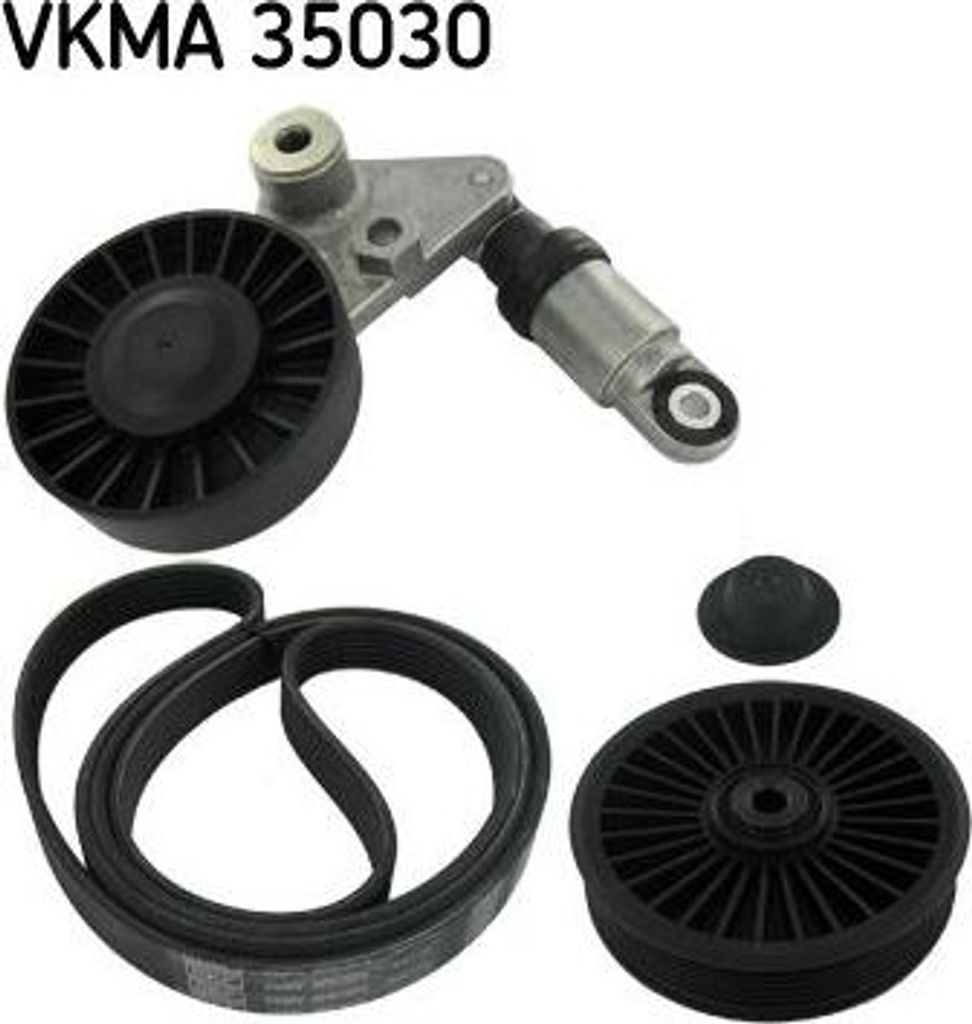 SKF VKMA 35030 Keilrippenriemensatz OE 03E260849A kompatibel mit Astra, Astra G, Zafira