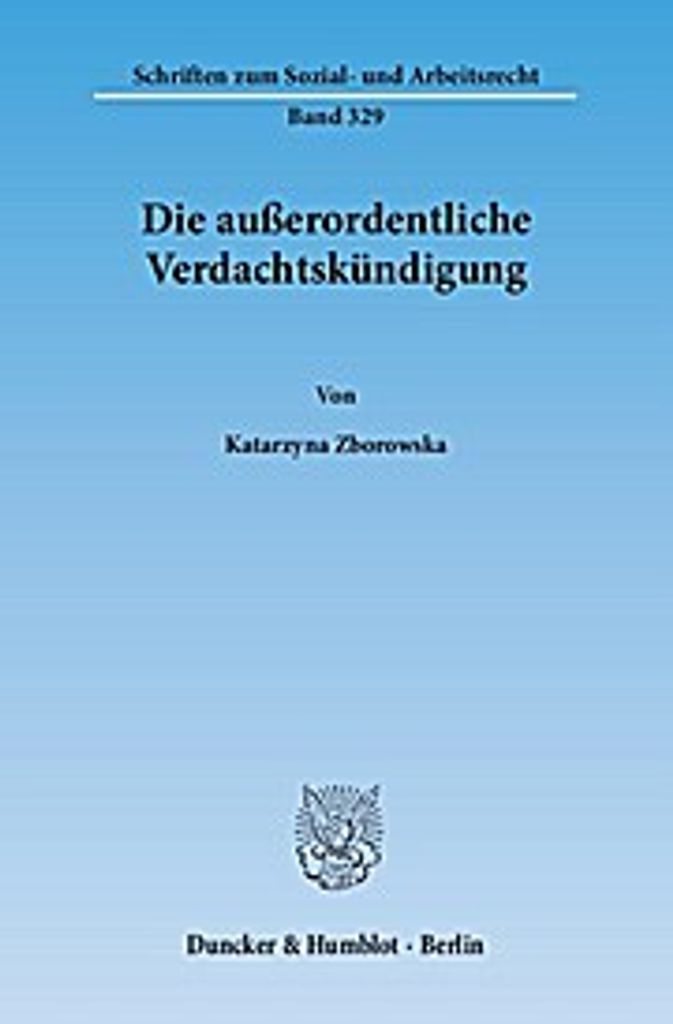 Die außerordentliche Verdachtskündigung