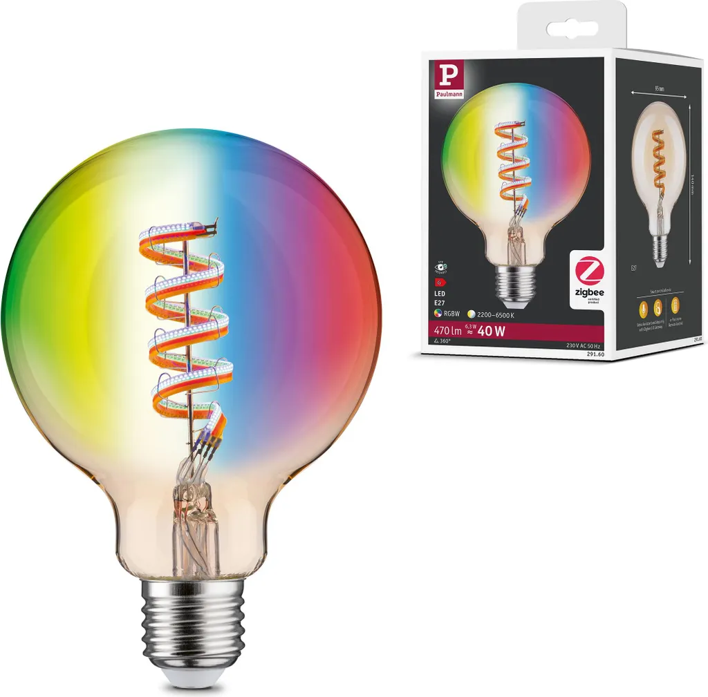 Paulmann LED Globo E27 230V Filament - Luce Purista e Design d'Avanguardia
