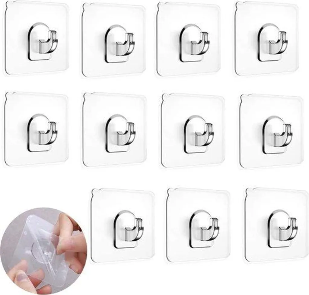 Supports autocollants ultra-forts 8 kg - Fixation sans trou lot de 20