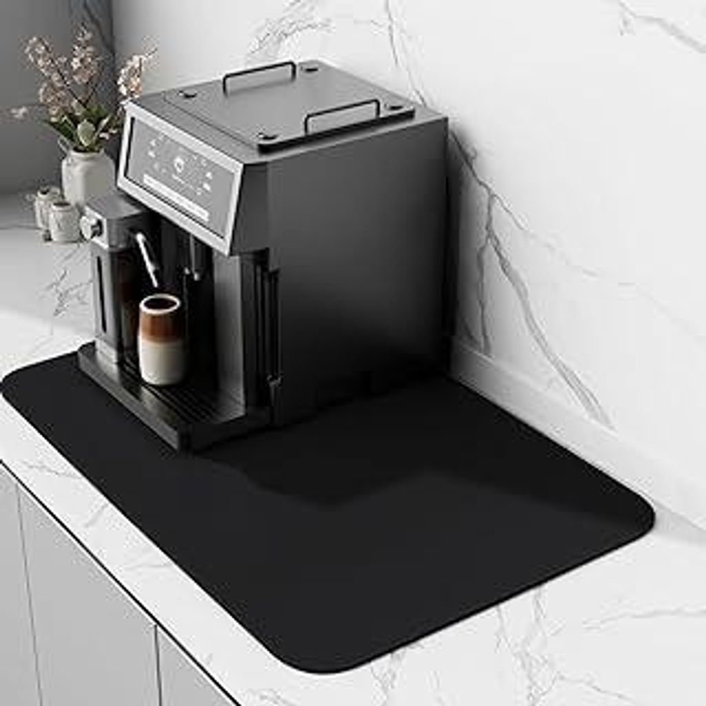 Kaffeematte, Kaffeemaschine Unterlage,Kaffeemaschine Matte,Schnelltrocknend Trockenmatte für Küchenarbeitsplatten Saugfähige Abtropfmatte Kaffee...