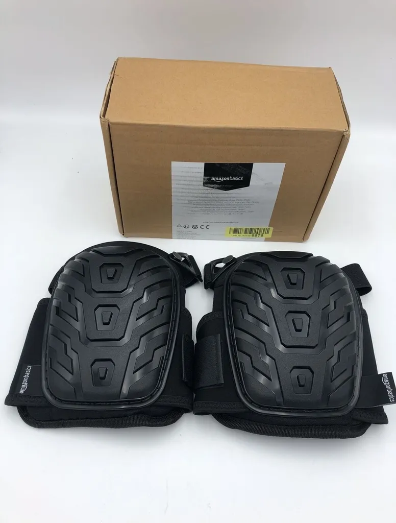 Genouillères professionnelles de chantier rembourrées en gel noir