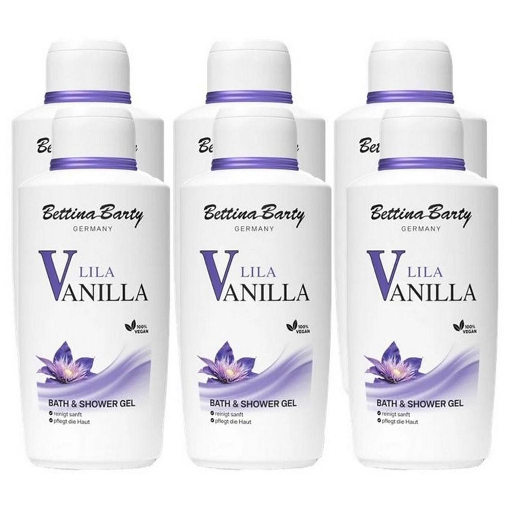 Bettina Barty Lila Vanilla Bath & Shower Gel 6 x 500 ml