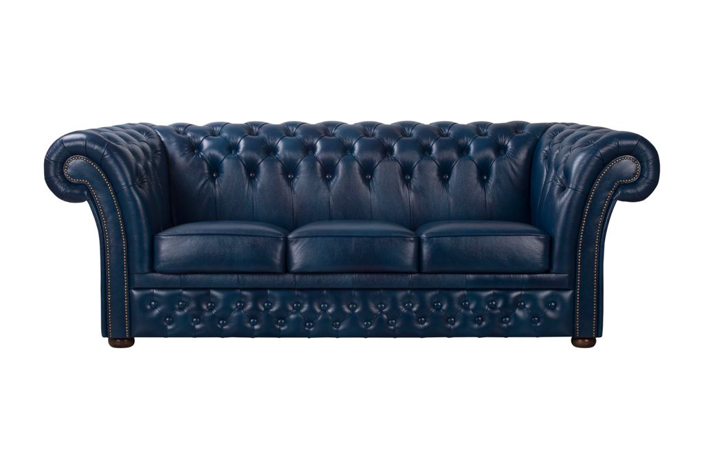 Sofa Chesterfield Hampton 3- Sitzer - Sofa, italienisches Naturleder, Premium sofa