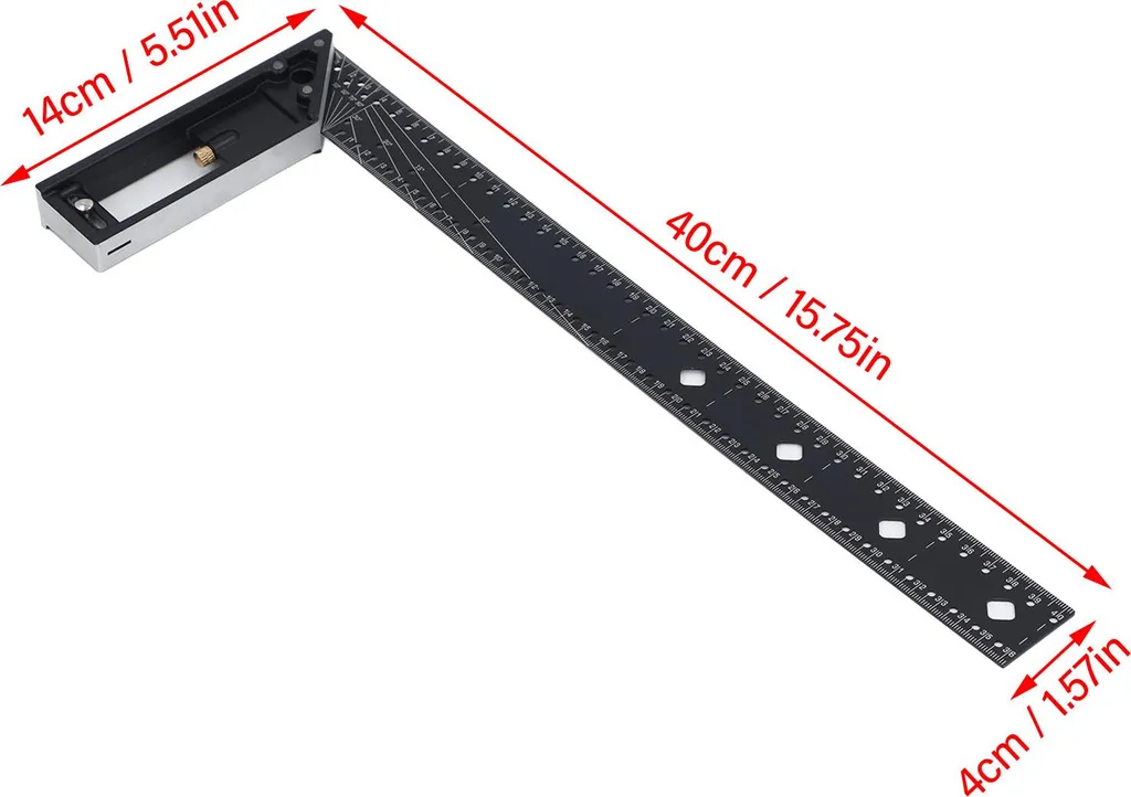 Outil de traçage bois : règle angles multiples 40 cm pour menuiserie - 20