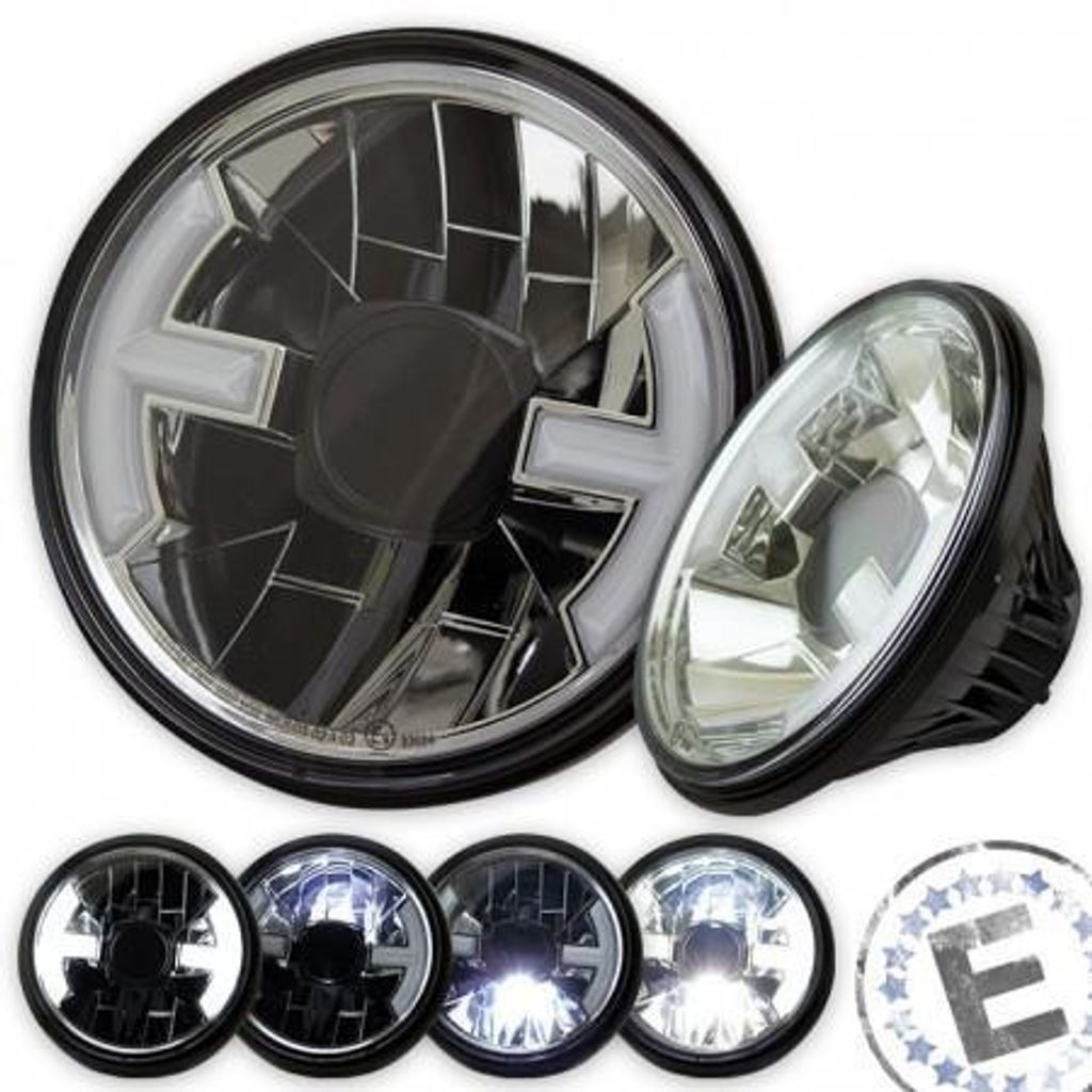 Scheinwerfereinsatz-LED Hawk 7 klar chrom