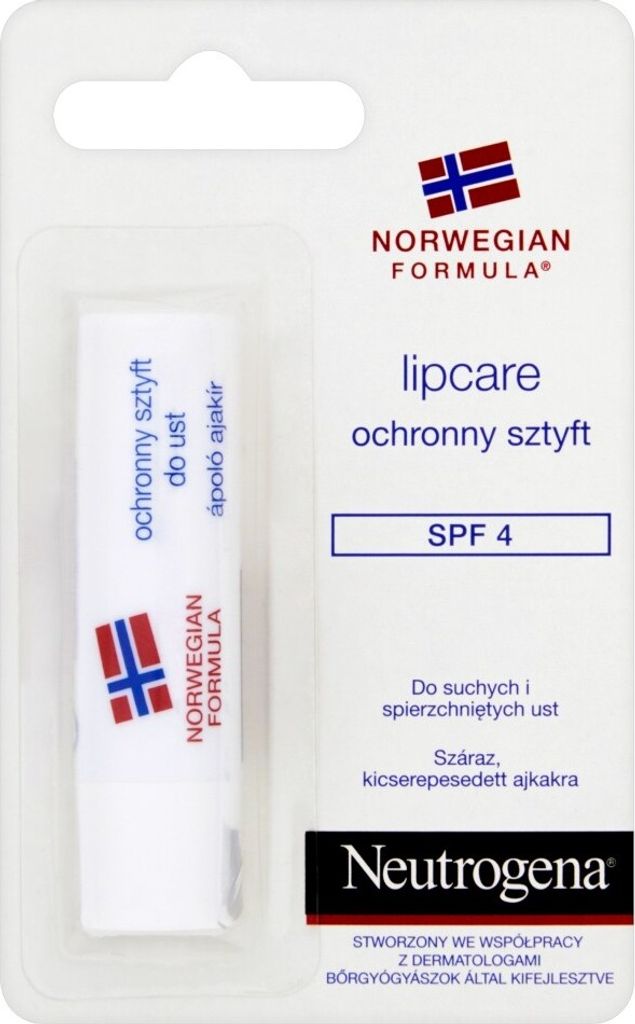 Neutrogena Lippenpflegestift SPF4, 4.8g - Schützende Formel für trockene Lippen